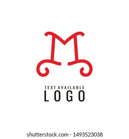 letter m logo design template