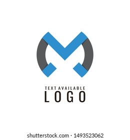 letter m logo design template