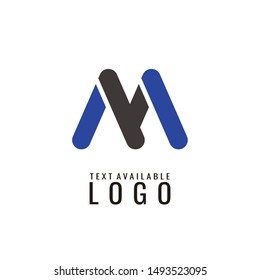 letter m logo design template