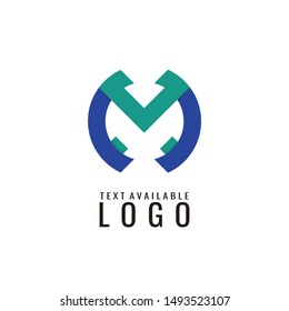 letter m logo design template