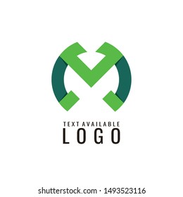 letter m logo design template