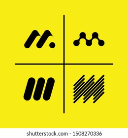 letter M logo design template