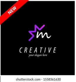 Letter m logo design template elements