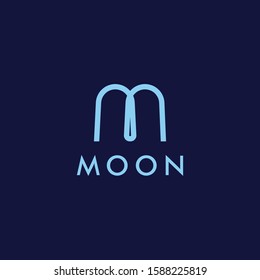 Letter M logo design template. Minimalist, modern logo