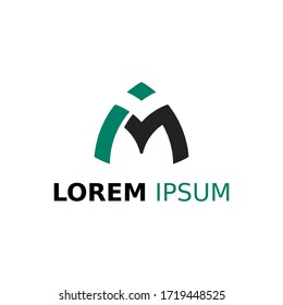 Plantilla de diseño de logotipo de carta I y M, lista para su uso