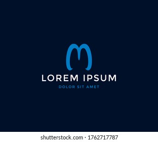 Letter M logo design template
