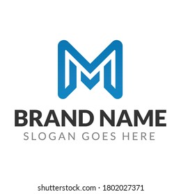 Elementos de plantilla de diseño de logotipo de letra m Vector