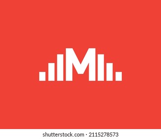 letter M logo design template, eps10 isolated