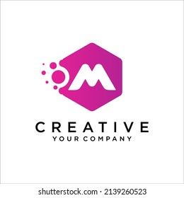 Elemento vector de plantilla de diseño de logotipo M de letra