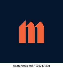 Letter M logo design template elements