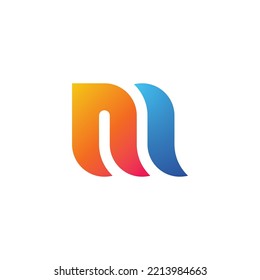 Letter M logo design template elements