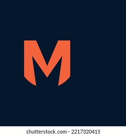 Elementos de plantilla de diseño de logotipo M de letra