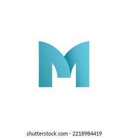 Letter M logo design template elements