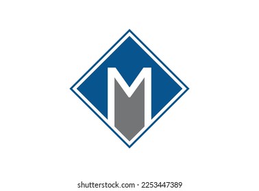 Plantilla de diseño de logotipo de letra M, ilustración vectorial
