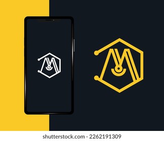 plantilla de diseño del logotipo de letra M. Emblema lineal minimalista elegante. Elegante elemento vectorial de lujo. Logotipo comercial premium