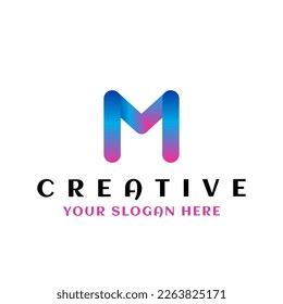 Letter M logo design Template. Initial M letter logo. m letter logo icon