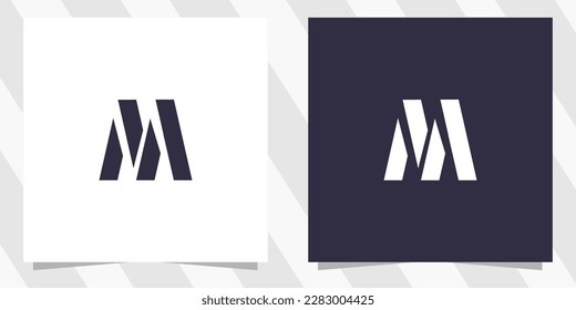 letter m logo design template