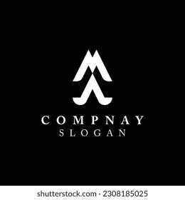 Plantilla de diseño de logotipo Carta M A