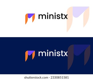 Letter M logo design template icon elements