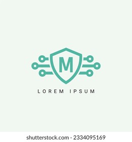 Letter M Logo Design-Vorlage, Technologie, Elektronik, digital, Logo