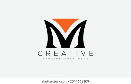 Letter M logo design template vector illustration.