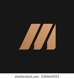 Elementos de plantilla de diseño de logotipo M de letra