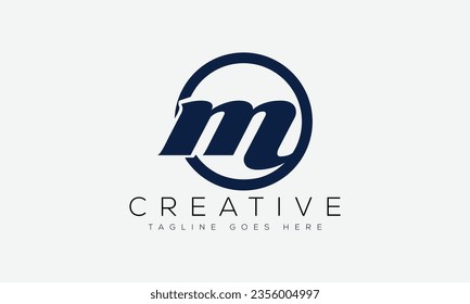 Ilustración vectorial de la plantilla de diseño del logotipo M de la letra.