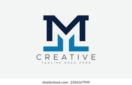 Ilustración vectorial de la plantilla de diseño del logotipo M de la letra.