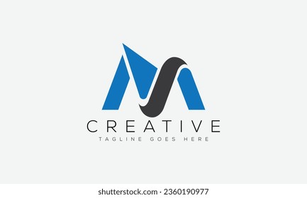 Letter M logo design template vector illustration.