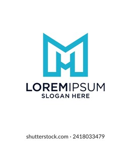 letter m logo design template