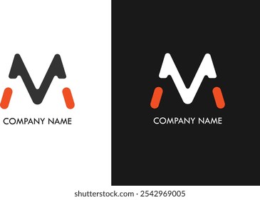 Letter M logo design template. Premium Vector