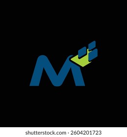 Letter m logo design template	