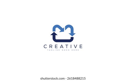 Letra M logo diseño Plantilla Ilustración vectorial