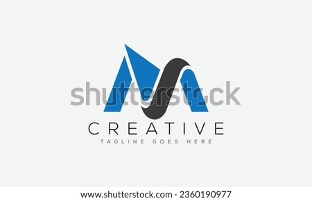Letter M logo design template vector illustration.