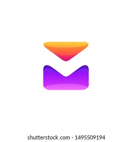 Letter M logo design vector