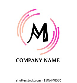 letter M logo design vector icon template