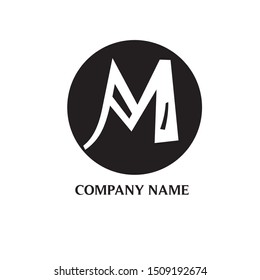 letter M logo design vector icon template