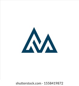 Letter M logo design vector template.
