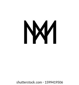 letter M logo design vector template sign icon