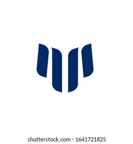 letter M logo design vector sign template