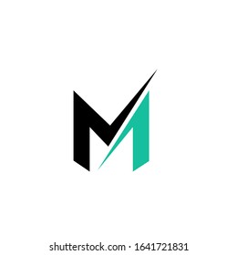 letter M logo design vector sign template
