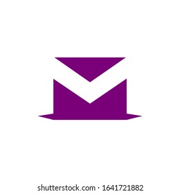 letter M logo design vector sign template