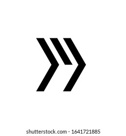 letter M logo design vector sign template