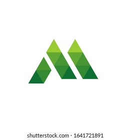 letter M logo design vector sign template