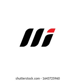 letter M and I logo design vector simple