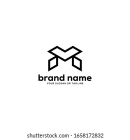 letter m logo design vector template