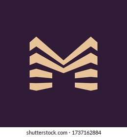 Plantilla de vectores de diseño con logotipo M de letra. M Logo De Construcción.