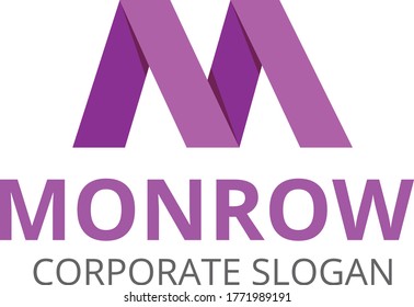 Plantilla de vectores de diseño con logotipo M de letra