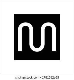 Letter m Logo. m Letter Design Vector with BLACK AND WHITE CONCEPT ILLUSTRATION