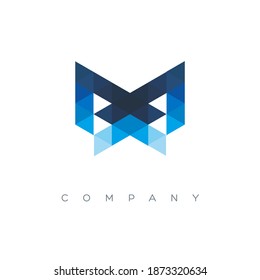 letter M logo design vector
